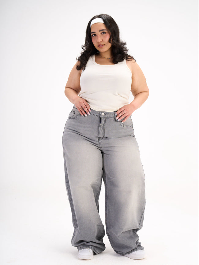 Taille Haute Gris Clair Main Image