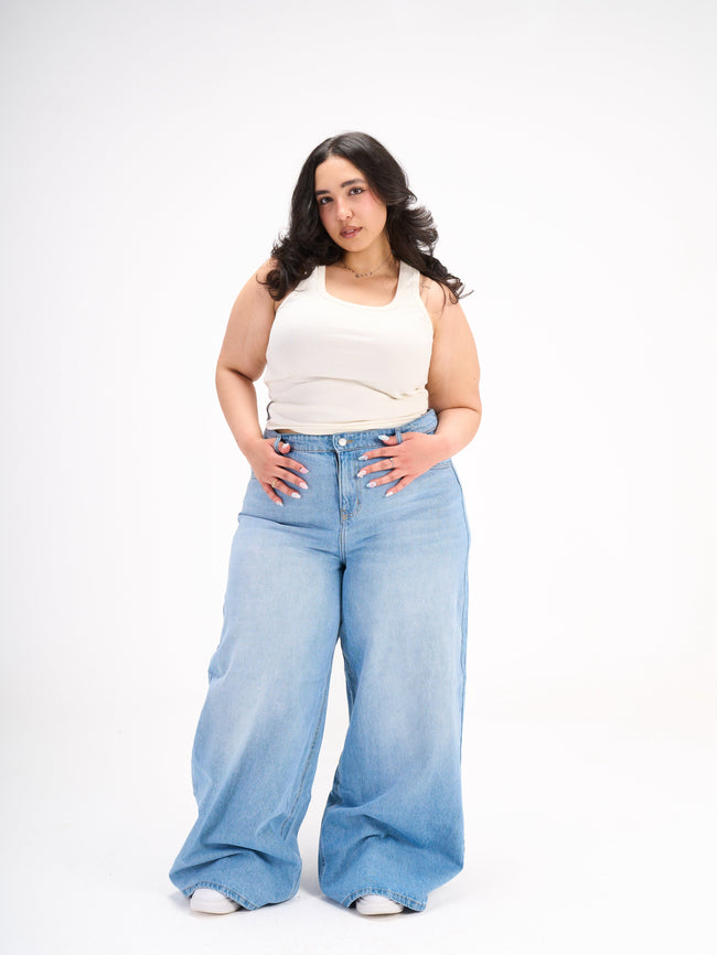 Taille Haute  Bleu Clair Main Image